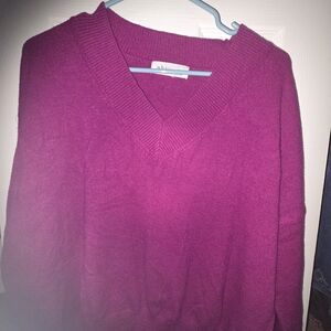 Philosophy Magenta V-Neck Sweater